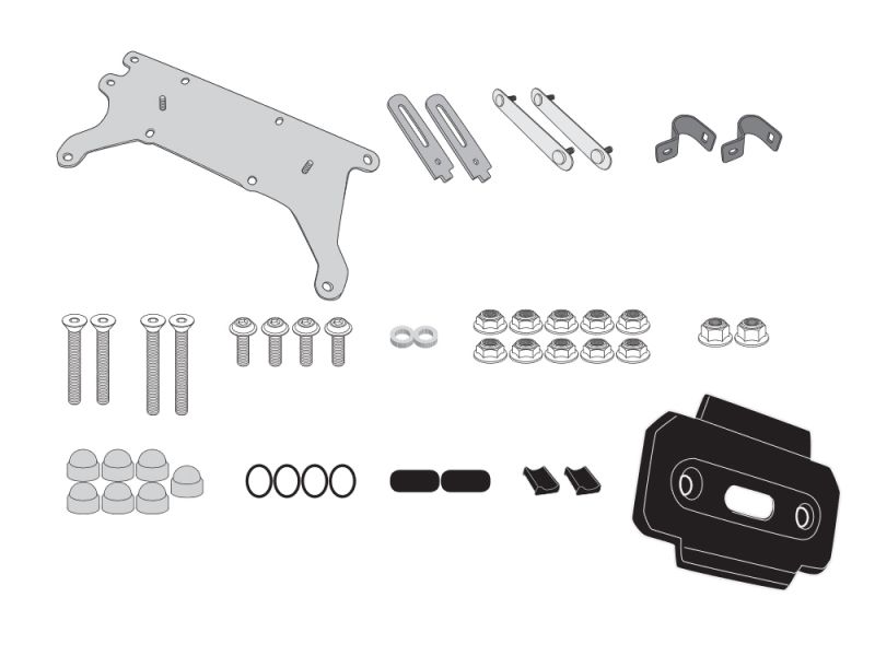 GIVI Kit de montage S250 sur PLR1161 / PL1161CAM pour Honda CRF1000L Afria Twin (2018-) CRF1000L Africa Twin Adventure Sports (2018-)