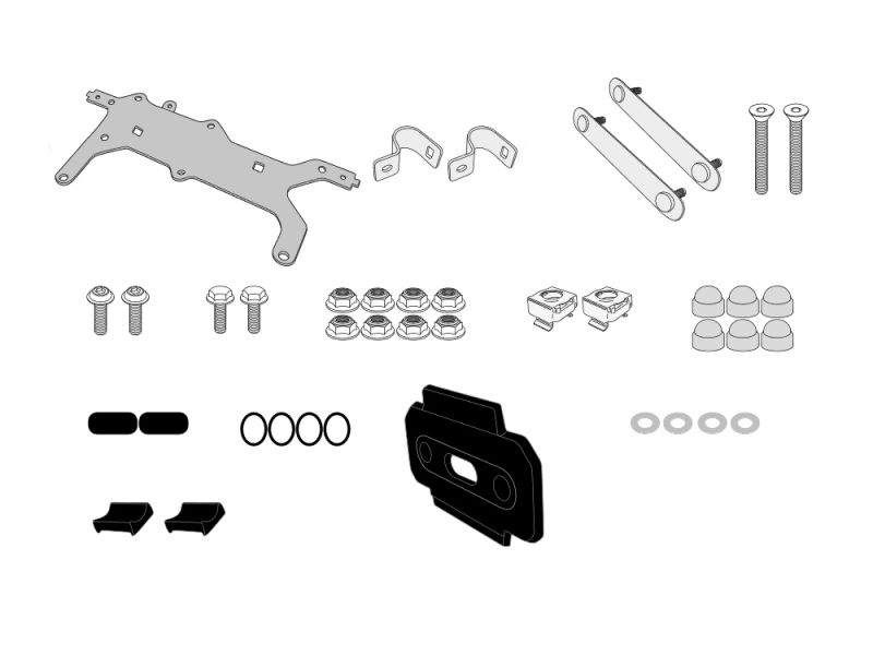 GIVI Kit de montage S250 sur PL4121 pour Kawasaki Versys-X 300 (2017-)