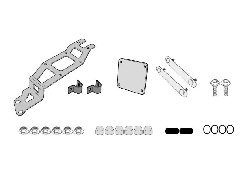 GIVI Kit de montage S250 sur porte-bagages d'origine BMW R1200GS Adventure (2006-2013)