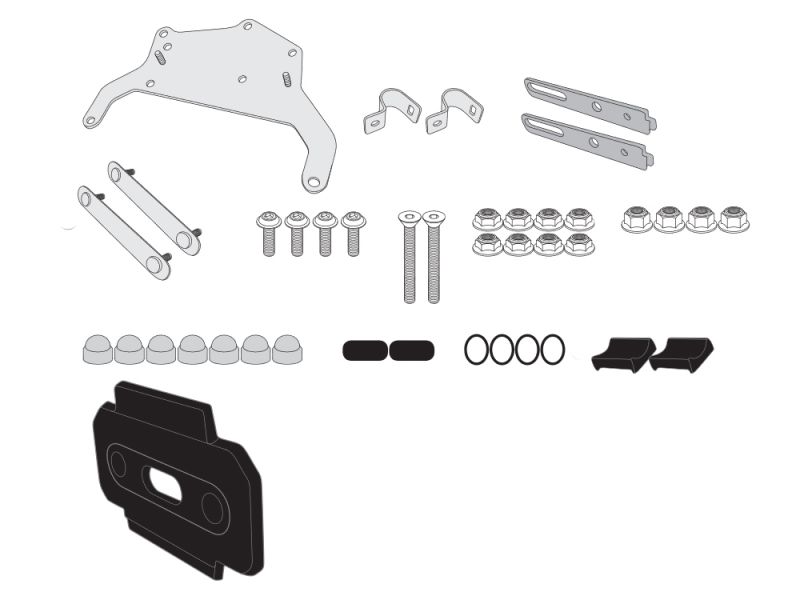 GIVI Kit de montage S250 sur PLR5108 pour BMW R1200GS Adventure (2014-) R1200GS (2013-) R1250GS (2019-)