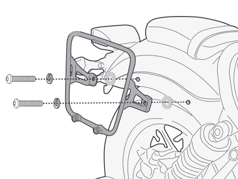 GIVI Entretoise MT501 Honda CMX500 Rebel (2017-)