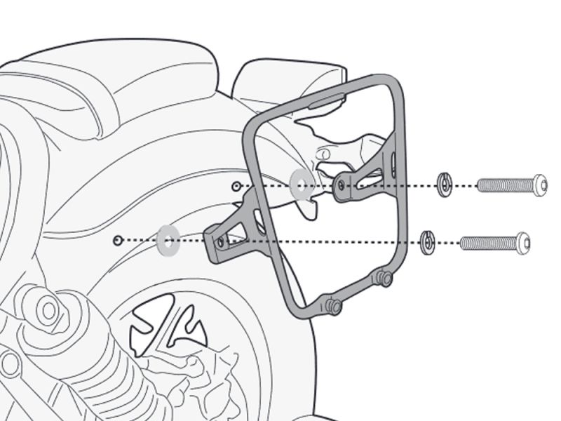 GIVI Entretoise MT501S Benelli Leoncino 500 (2017- | gauche)