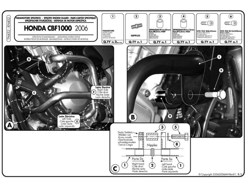 GIVI Pare-chocs Honda CBF 1000 (2006-2011)