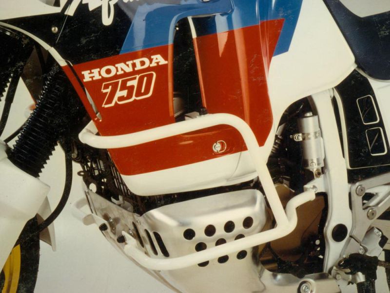 Hepco & Becker Pare-chocs Honda XRV 650 / 750 Africa Twin (blanc 1988-1992)